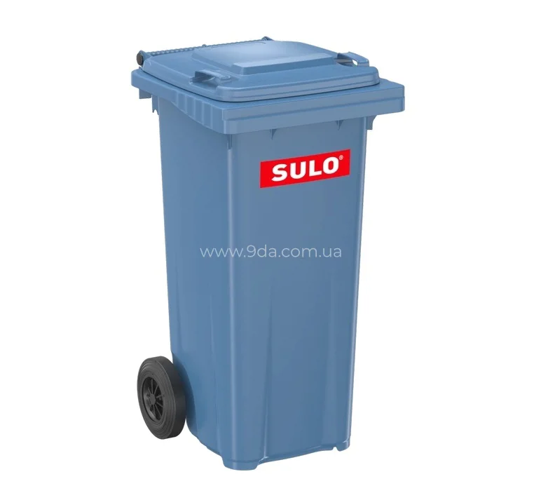 Контейнер пластиковий сміттєвий 2х колісний 120л, синій RAL 5023, Citybac, SULO - 1