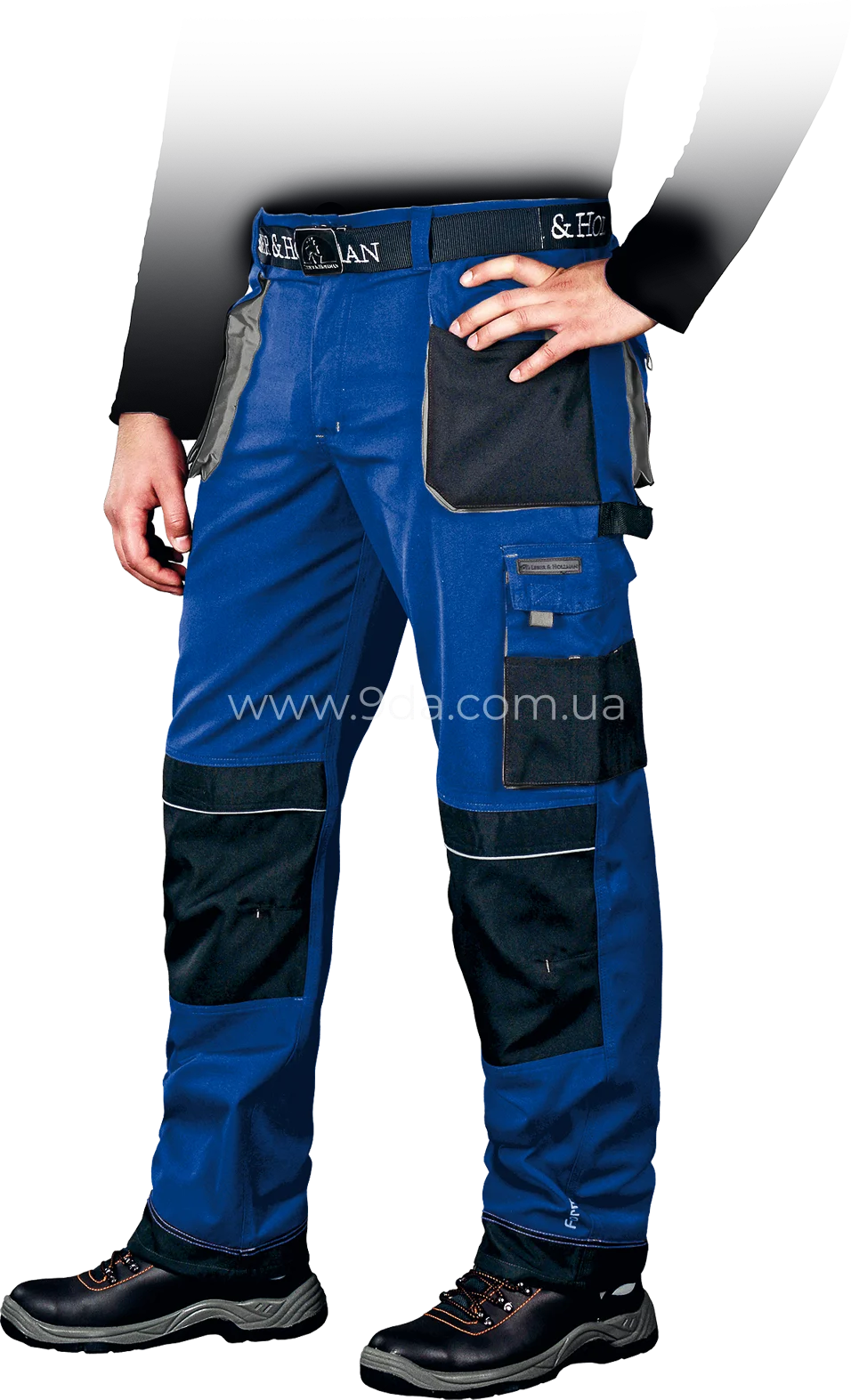 Штани робочі Formen, 65% поліестер, 35% бавовна, 300г/м², синьо-чорно-сірий, LH-FMN-T NBS, Leber&Hollman - 1