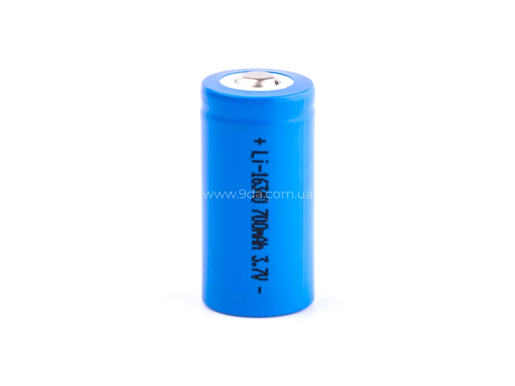 Акумулятор літієвий Li-Ion 16340, без електроніки захисту 700mAh, 3,6-3,7В, 16340-A1, Keeppower - 3