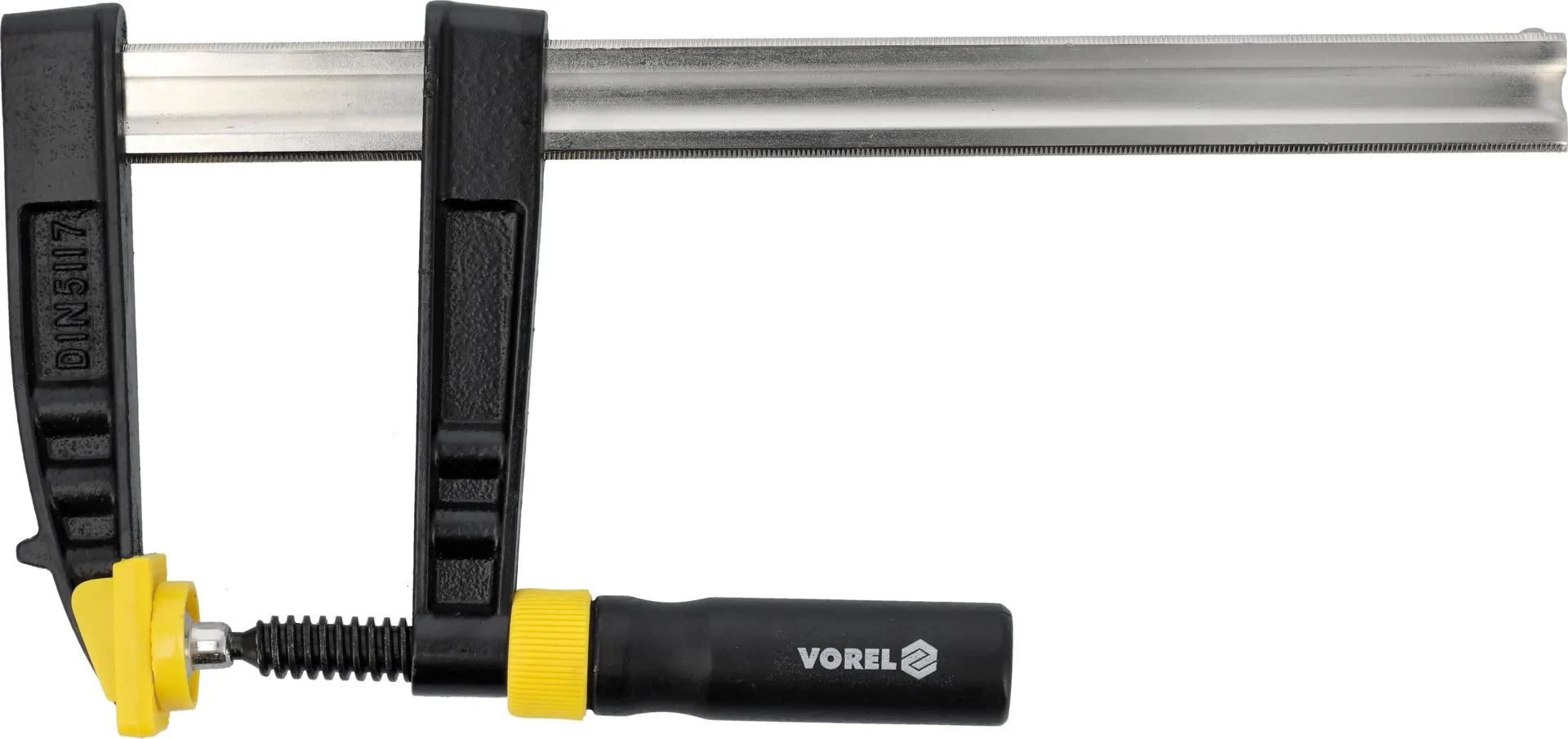 Струбцина столярна 300х120мм, тип F, деревяна ручка, чавун + сталь, 37110, Vorel - 2