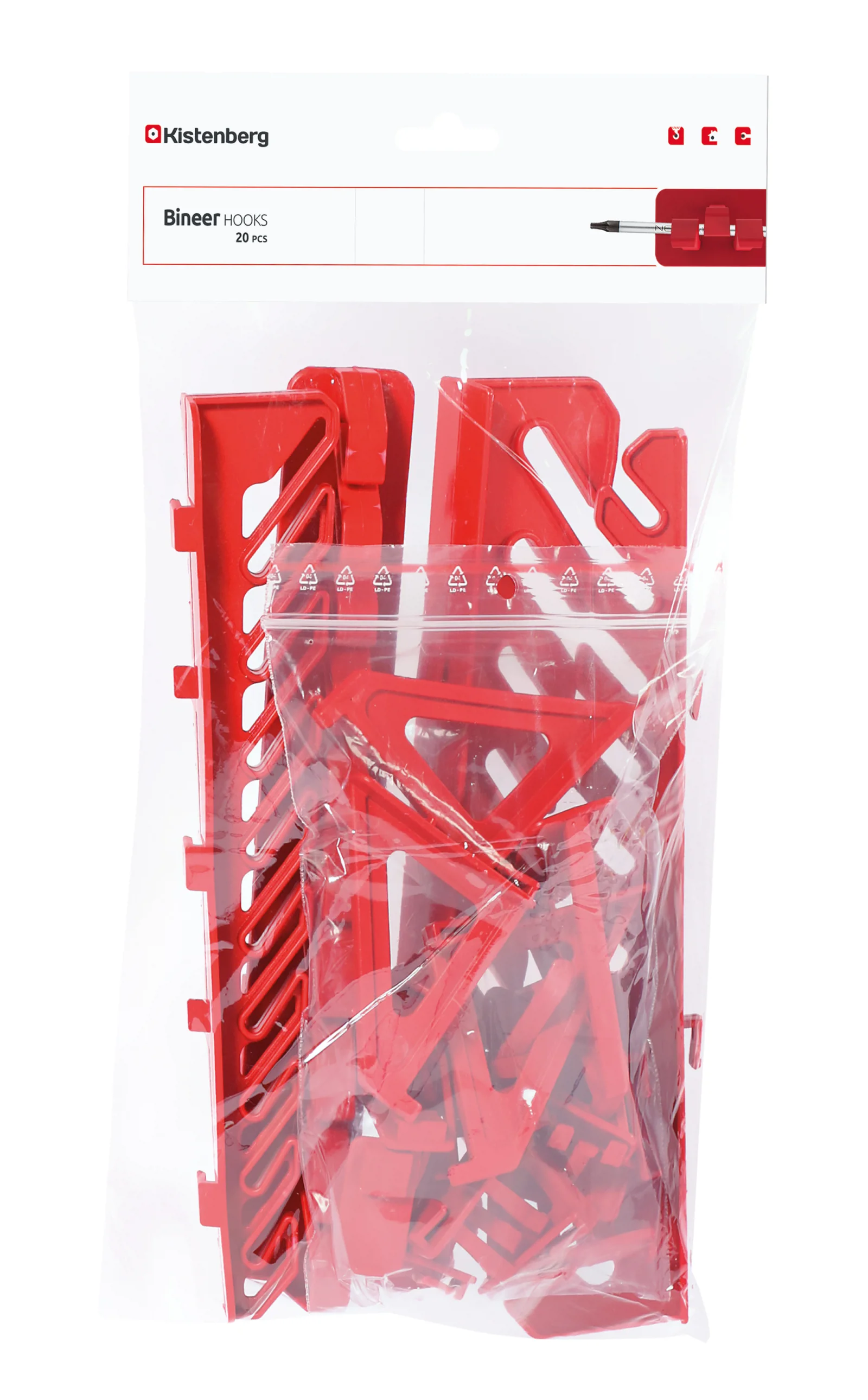 Набір крючків для навісної системи для інструментів, 20од, KBH20, Kistenberg - 3