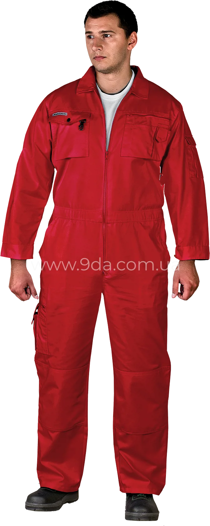 Комбінезон робочий Bivico, 65% поліестер, 35% бавовна, 270г/м², червоний, LH-OVERTER C, Leber&Hollman - 1