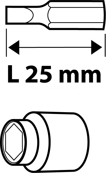 Викрутки та насадки, набір 14 шт. Cr-V, 39D523, Topex - 3