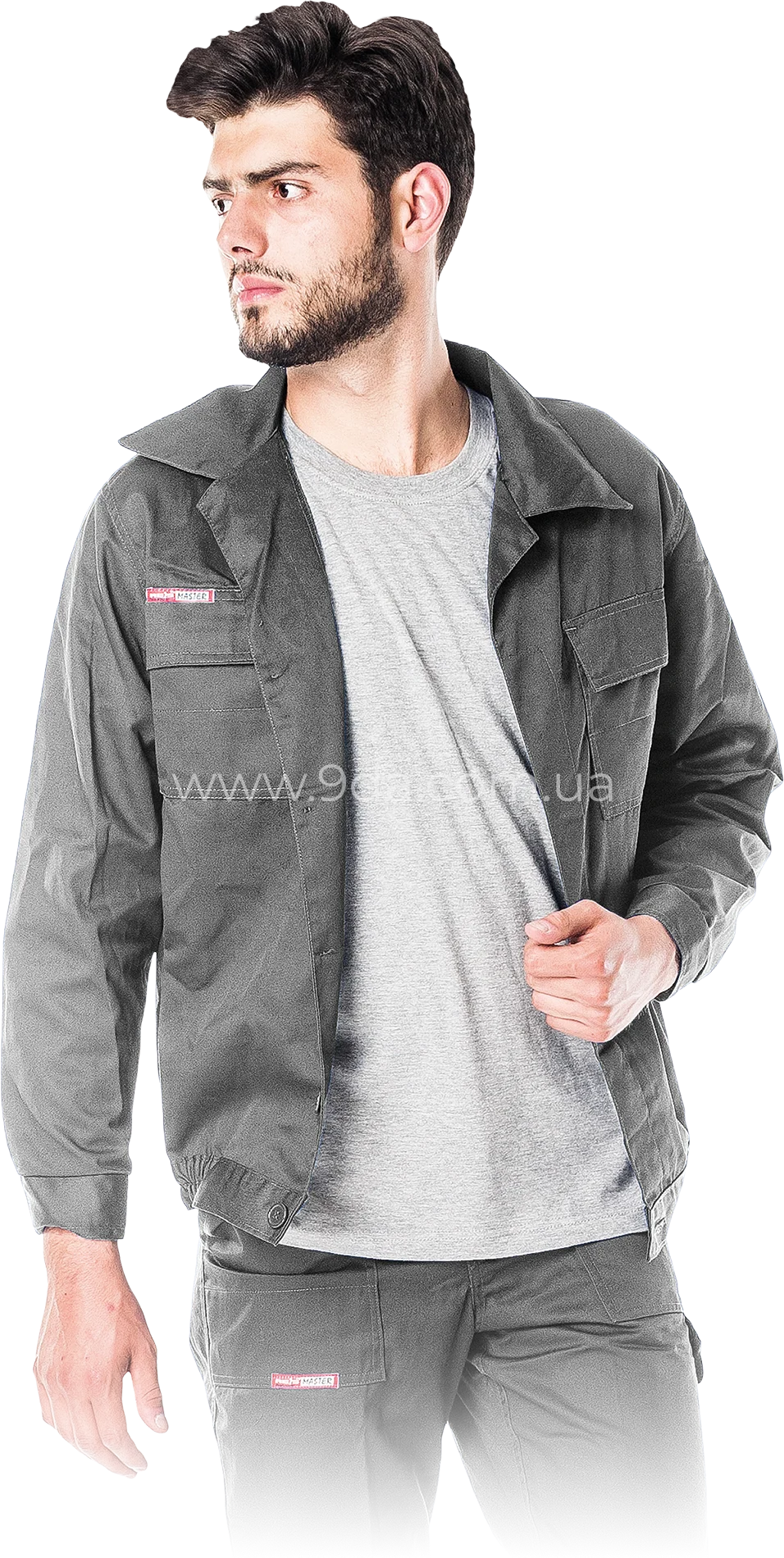 Куртка робоча Master, 65% поліестер, 35% бавовна, 262г/м², сірий, BM S, Reis - 1