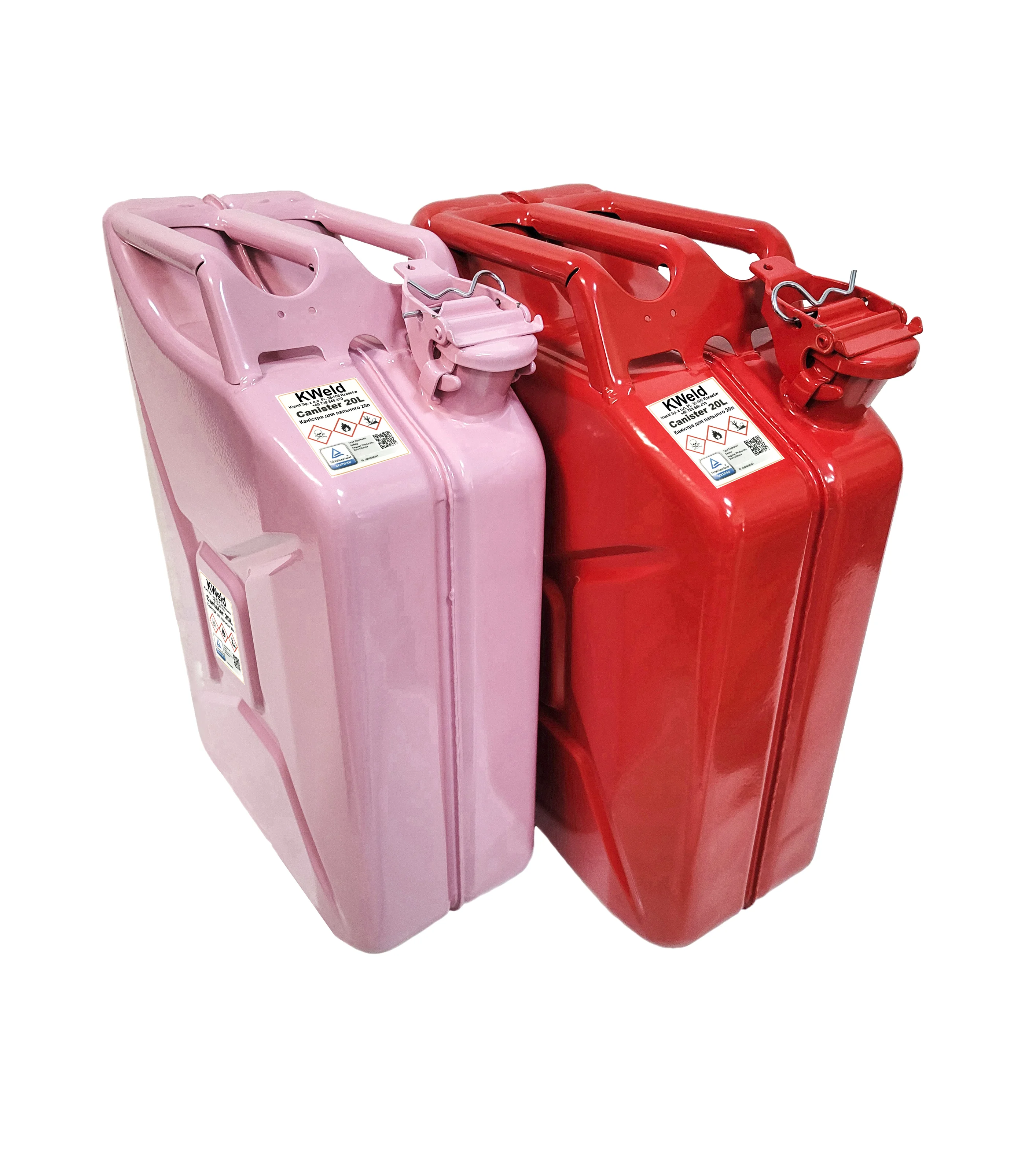 Каністра металева вертикальна, 20л біла, RAL 9001, KWeld, Польща - 5