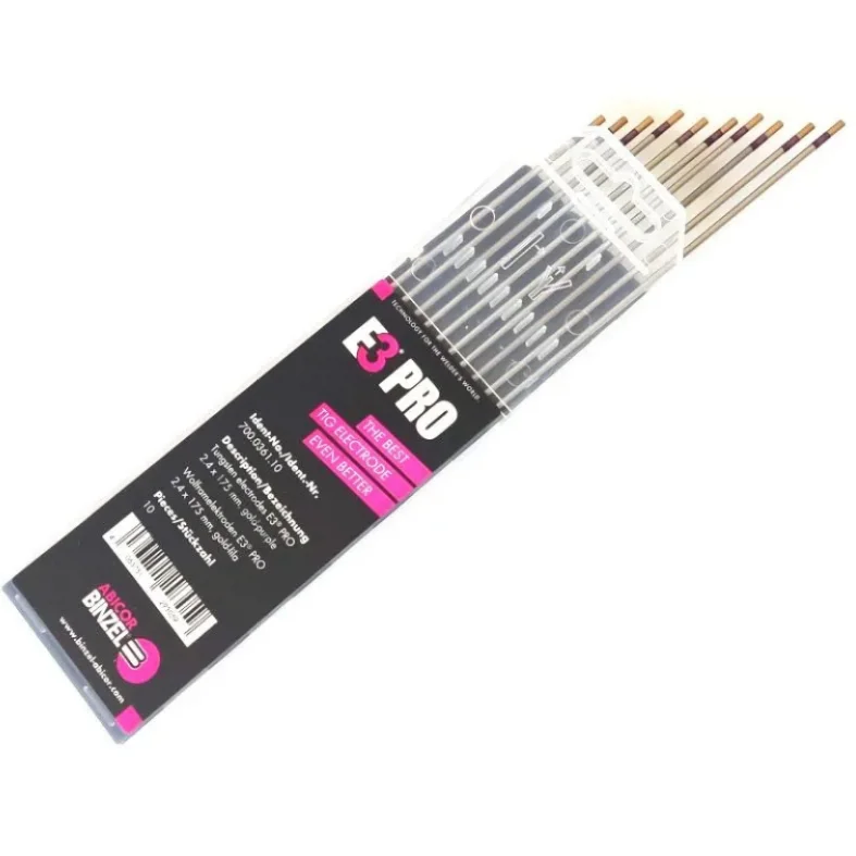 Вольфрамові електроди E3 PRO - D 1,6 / 175 мм, 700.0360.10 фіолетово-золотий, суміш оксидів рідкісноземельних металів, AC / DC, Abicor Binzel - 2