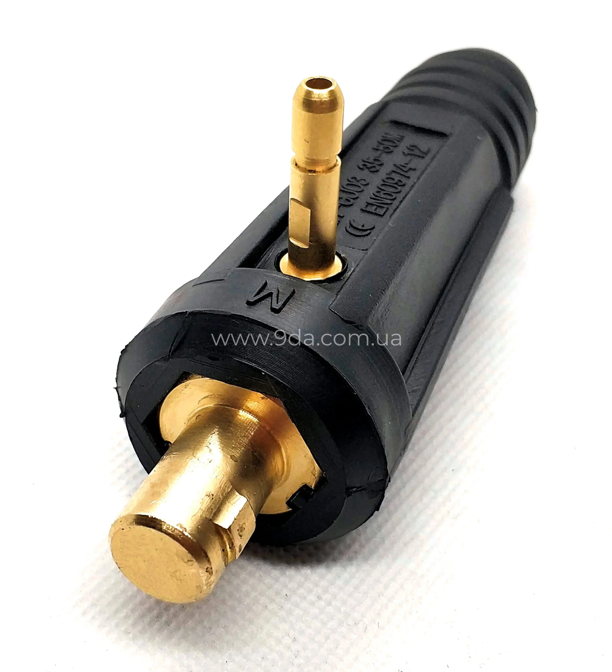 Штекер на кабеля, байонентне під газ TIG 10-25мм, ф9мм, M12x1мм, KWeld - 1