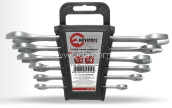 Набір ключів ріжкових  6-17мм, 6од, Cr.-V. - 1
