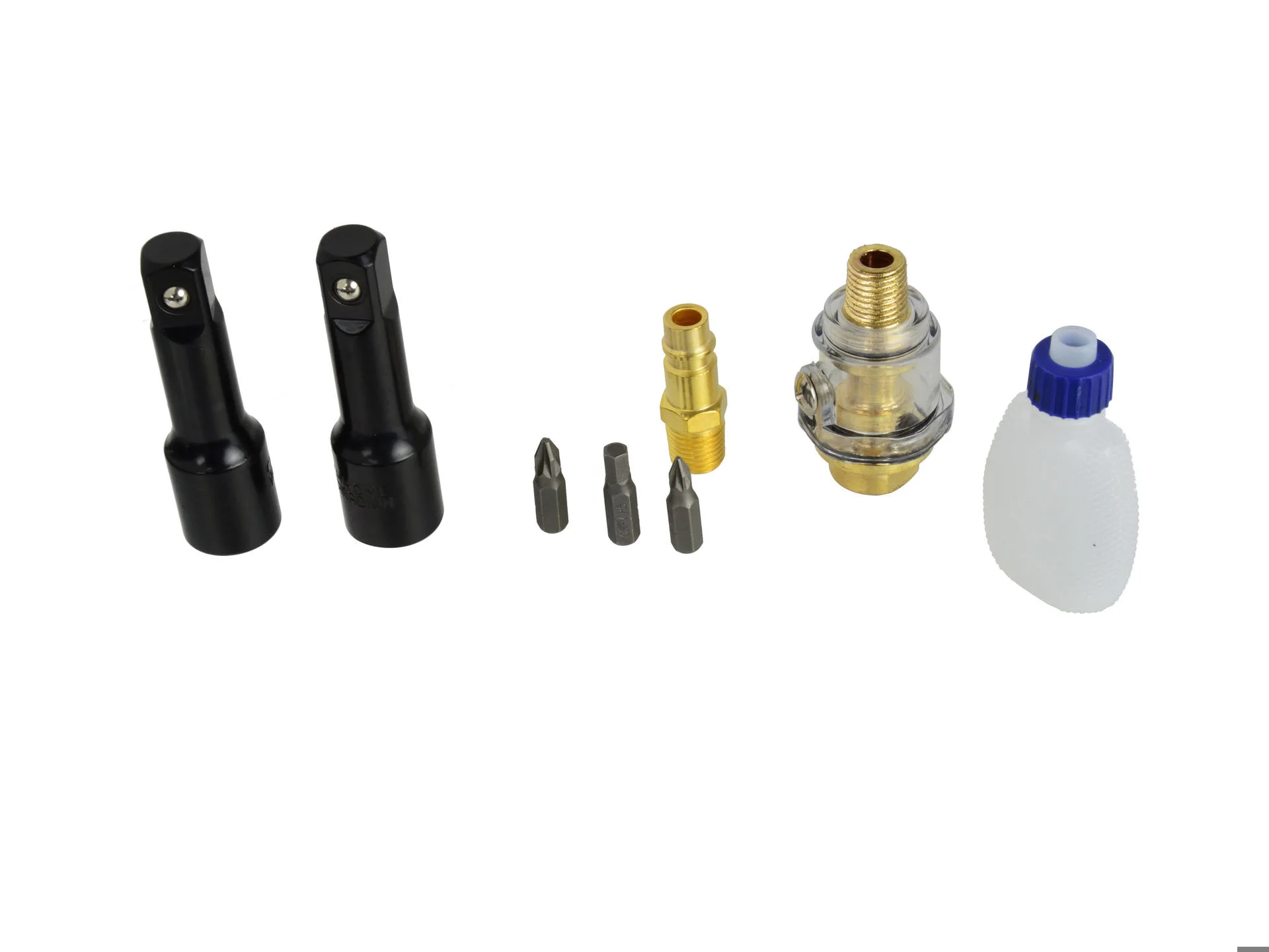 Пневмотріскачка 1/2" в наборі з головками, бітами, подовжувачами та маслянкою, 115л/хв, 4 бар, G00581, Geko - 4