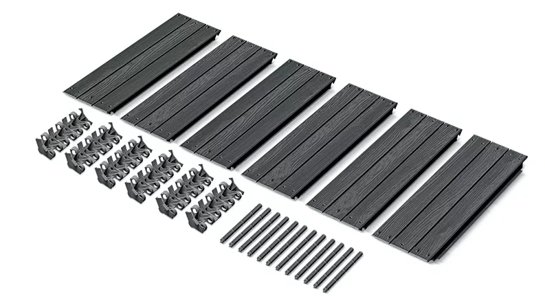 Паркан пластиковий садовий 1480х1290х250мм, чорний, IBWH-S433, Prosperplast - 2