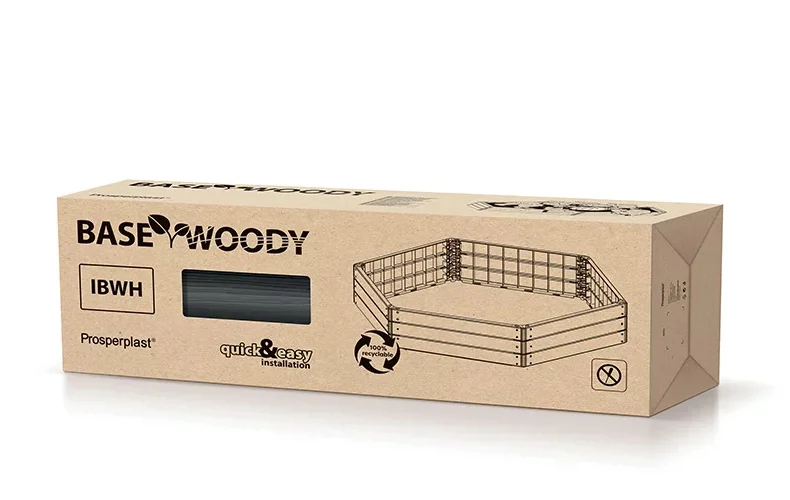 Паркан пластиковий садовий 1480х1290х250мм, чорний, IBWH-S433, Prosperplast - 3