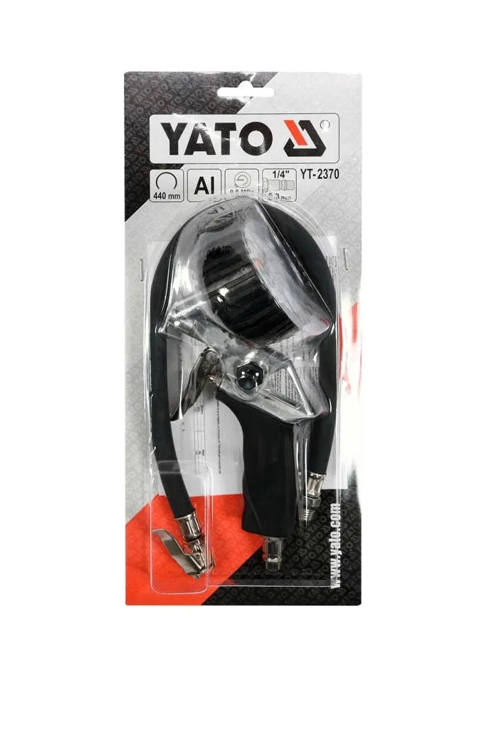 Пістолет для підкачки шин з манометром 1/4" 0,8 Атм. YATO - 4