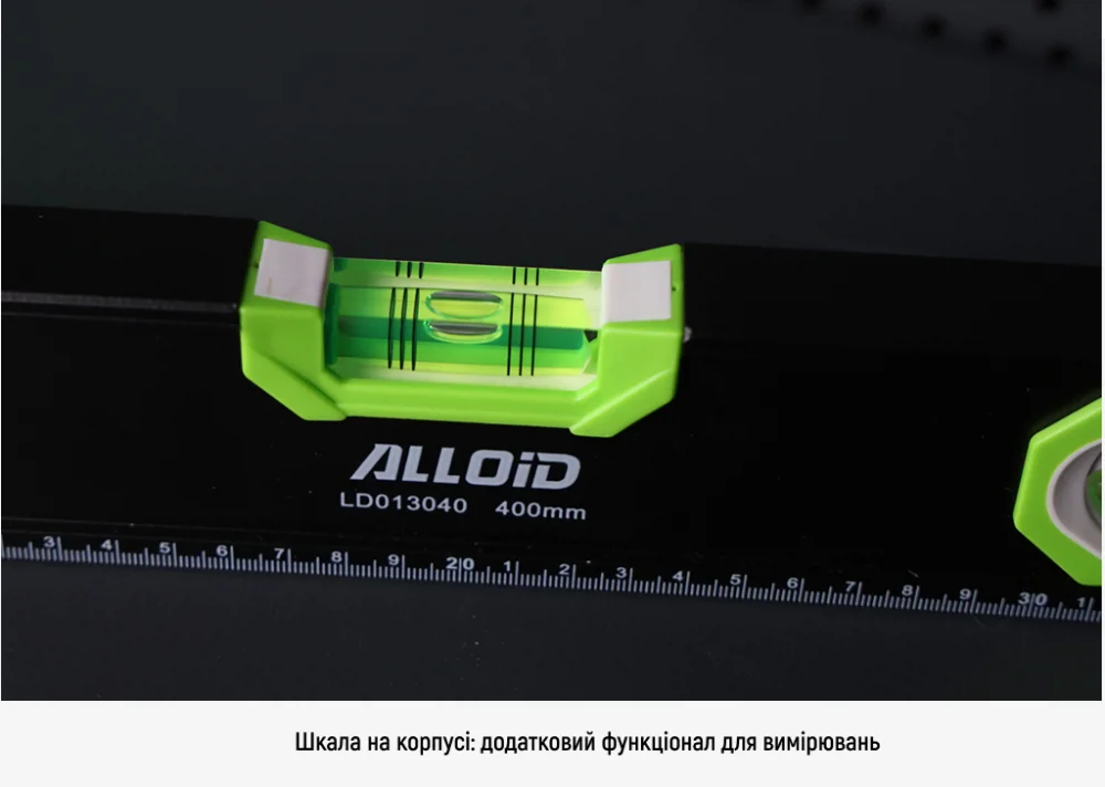 Рівень будівельний 60см, 3 капсули з магнітом LD-013060 Alloid Pro - 3