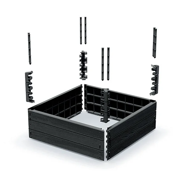 Паркан пластиковий садовий 756х250мм, чорний, IBWS-S433, Prosperplast - 3