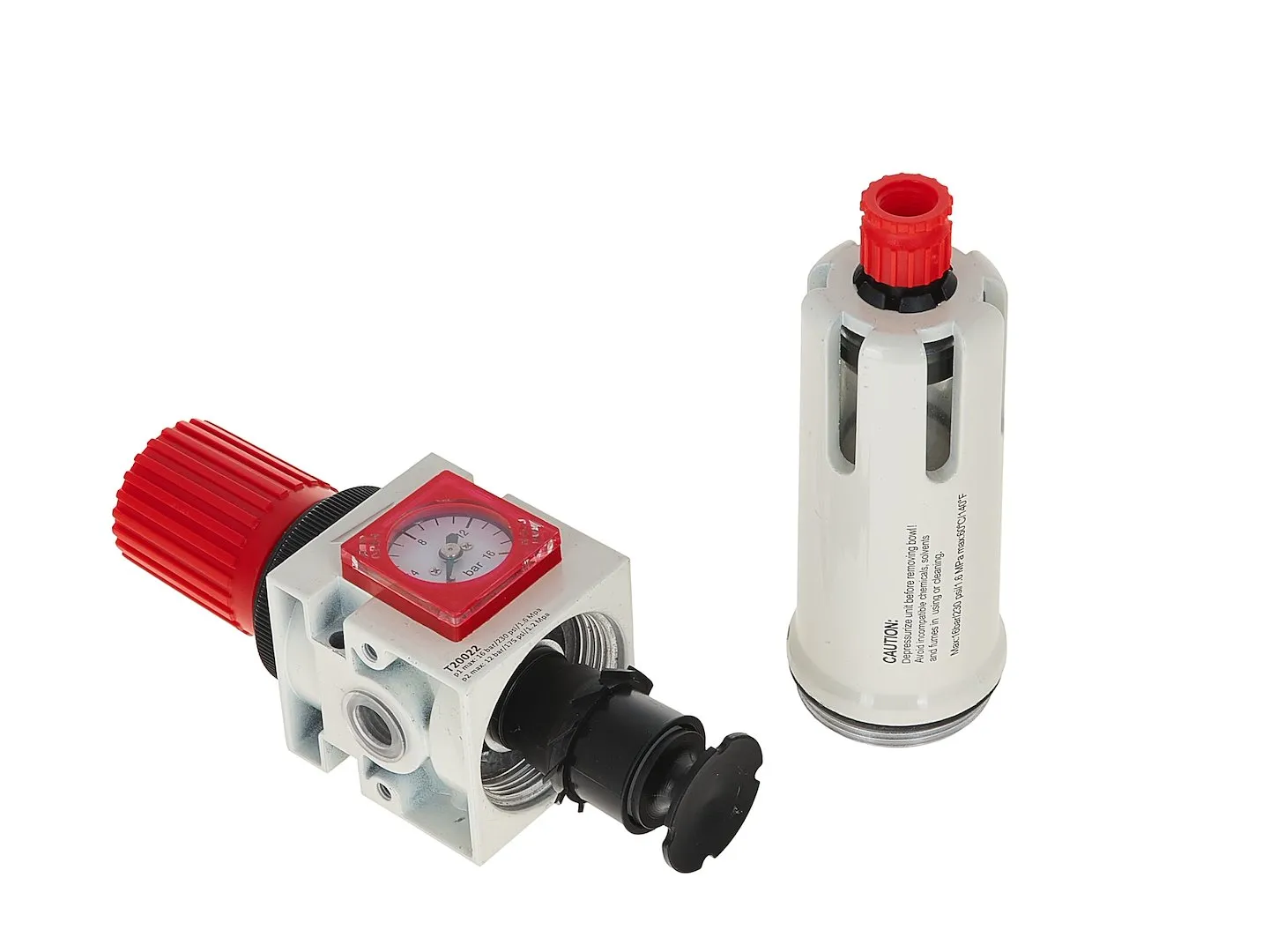 Фільтр очищення повітря з регулятором тиску 1/4", 0-12 бар, 1400 л/хв, T20022, Tvardy - 2