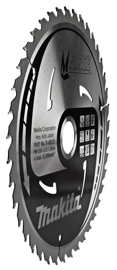 Диск пиляльний по дереву 235x30 мм 40T, MForce, B-08121, CN, 8202310000, A, Makita - 2
