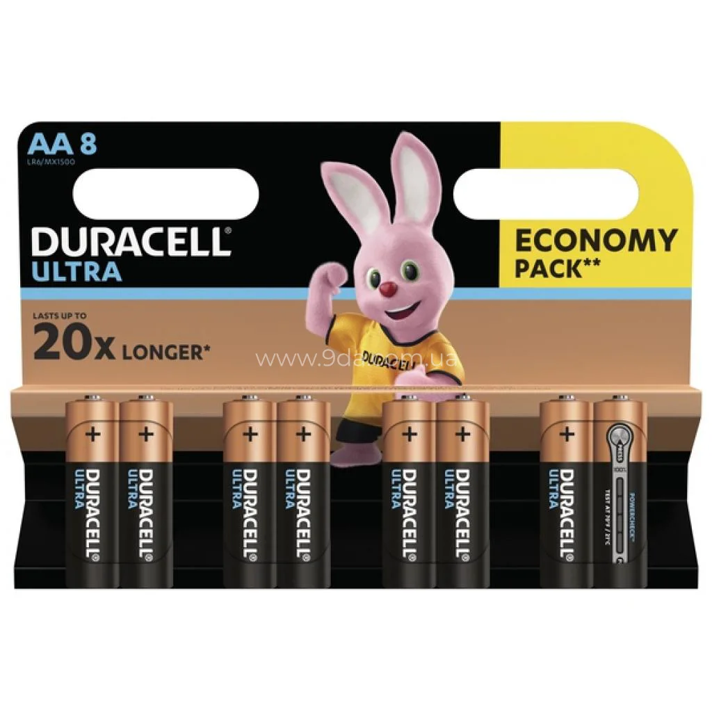 Батарейка Duracell AA LR6 1.5V Ultra Power 8шт - 1