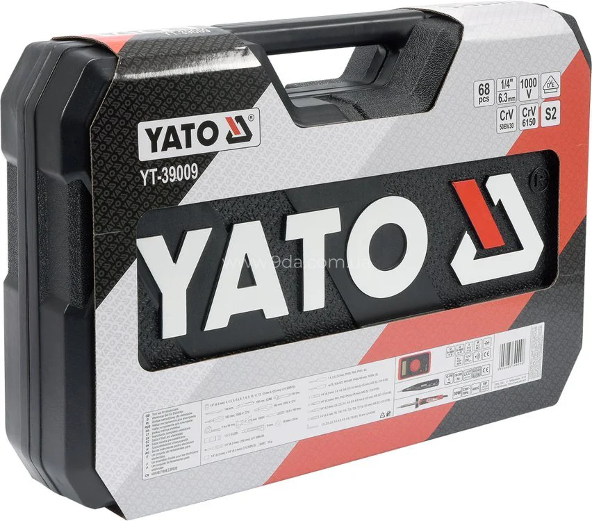 Набір інструменту 68 предметів, для електрика (YT-39009), YATO - 6