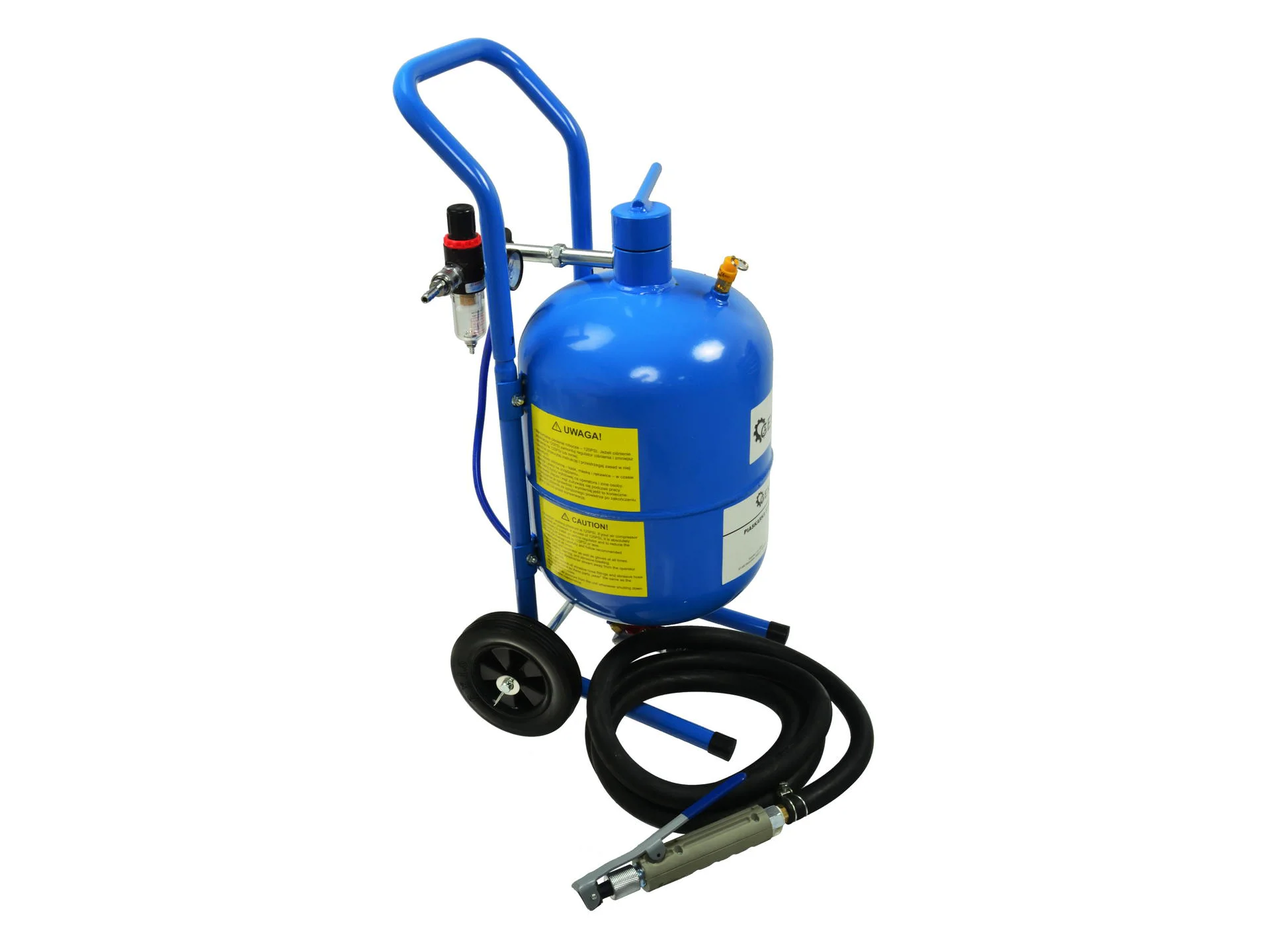 Піскоструминний мобільний апарат 19л, 4,1-8,6 бар, 170-700 л/хв, G02029, Geko - 4