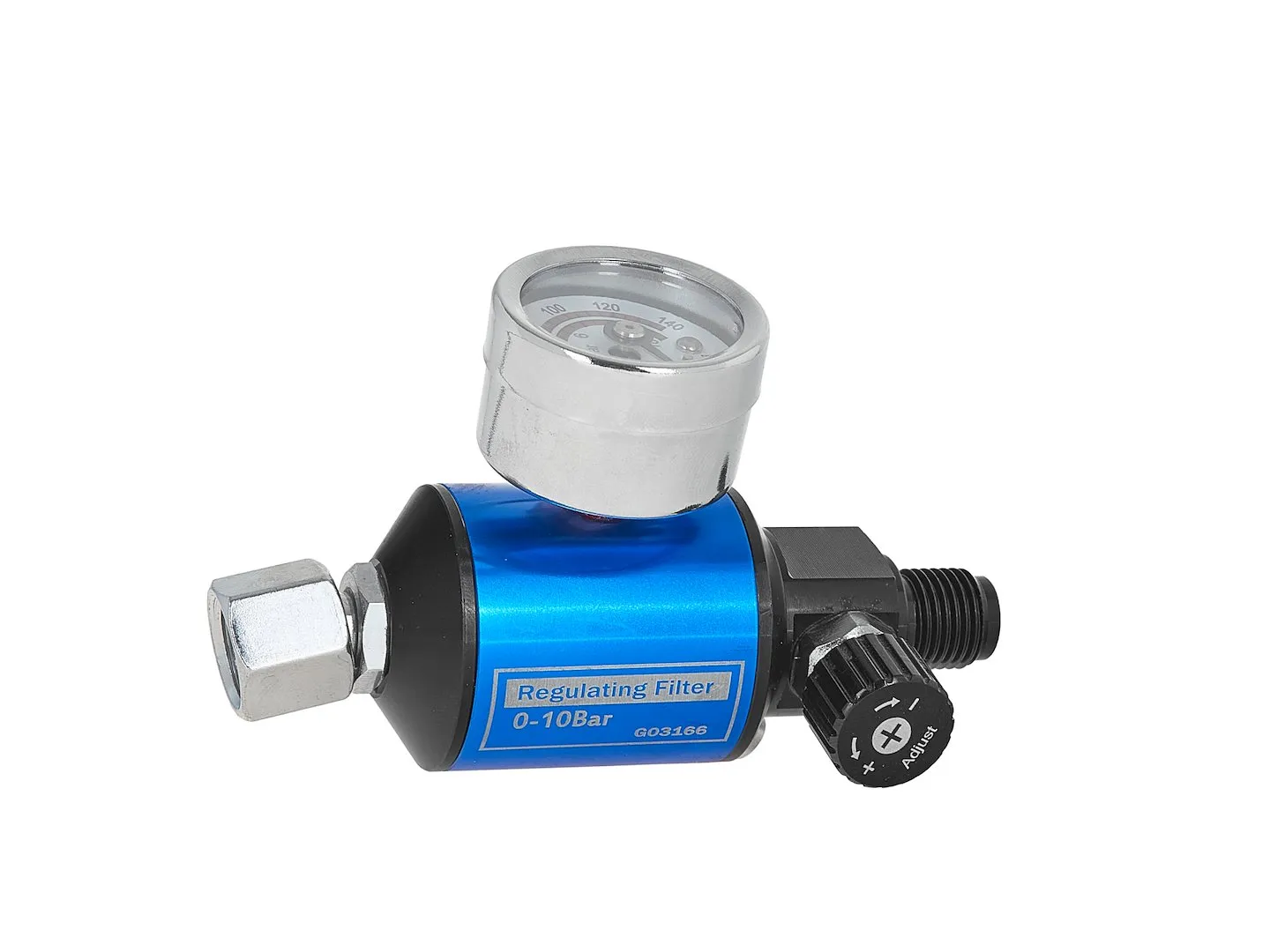 Регулятор тиску повітря 1/4" для фарбопульта з водозбірником 0-10 бар, 600 л/хв, G03166, Geko - 2