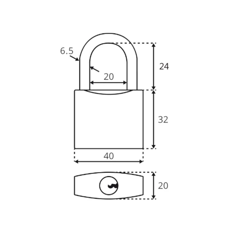 Замок навісний 40мм, 4кл, Pretor Profi (12/72) - 4
