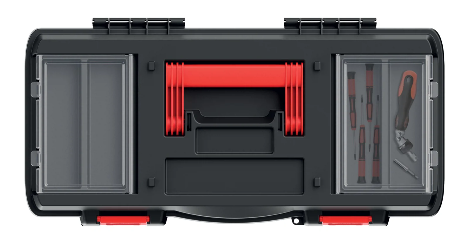 Ящик для інструментів 548x273x260мм з двома органайзерамм, до 12кг навантаження, DARK 55, KDR5530, Kistenberg - 3