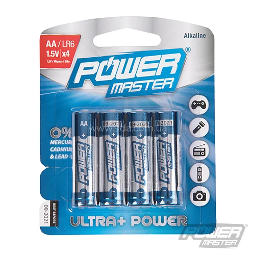 Батарейка Power Master AA LR6 1.5V Ultra + Power 4шт - 1