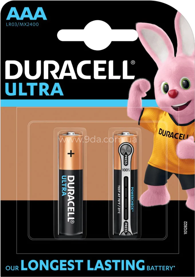 Батарейка Duracell AAA LR03 1.5V Ultra Power 2шт - 1