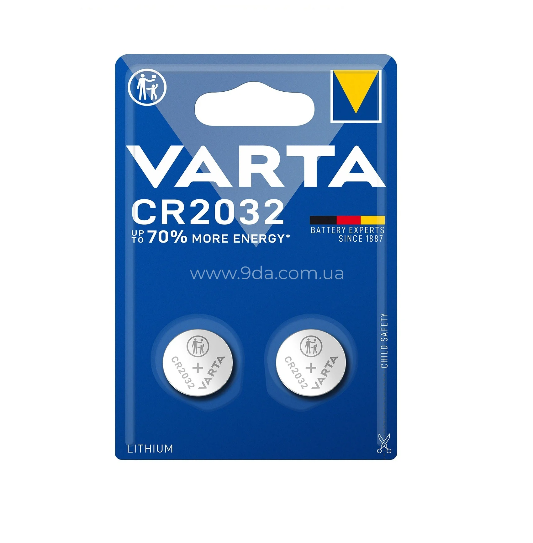 Батарейка Varta CR2032, 3V B2 (2шт) Lithium - 1
