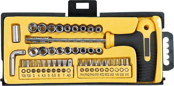 Викрутка з насадками з тримачем 1/4", 41шт., 39D369, Topex - 1