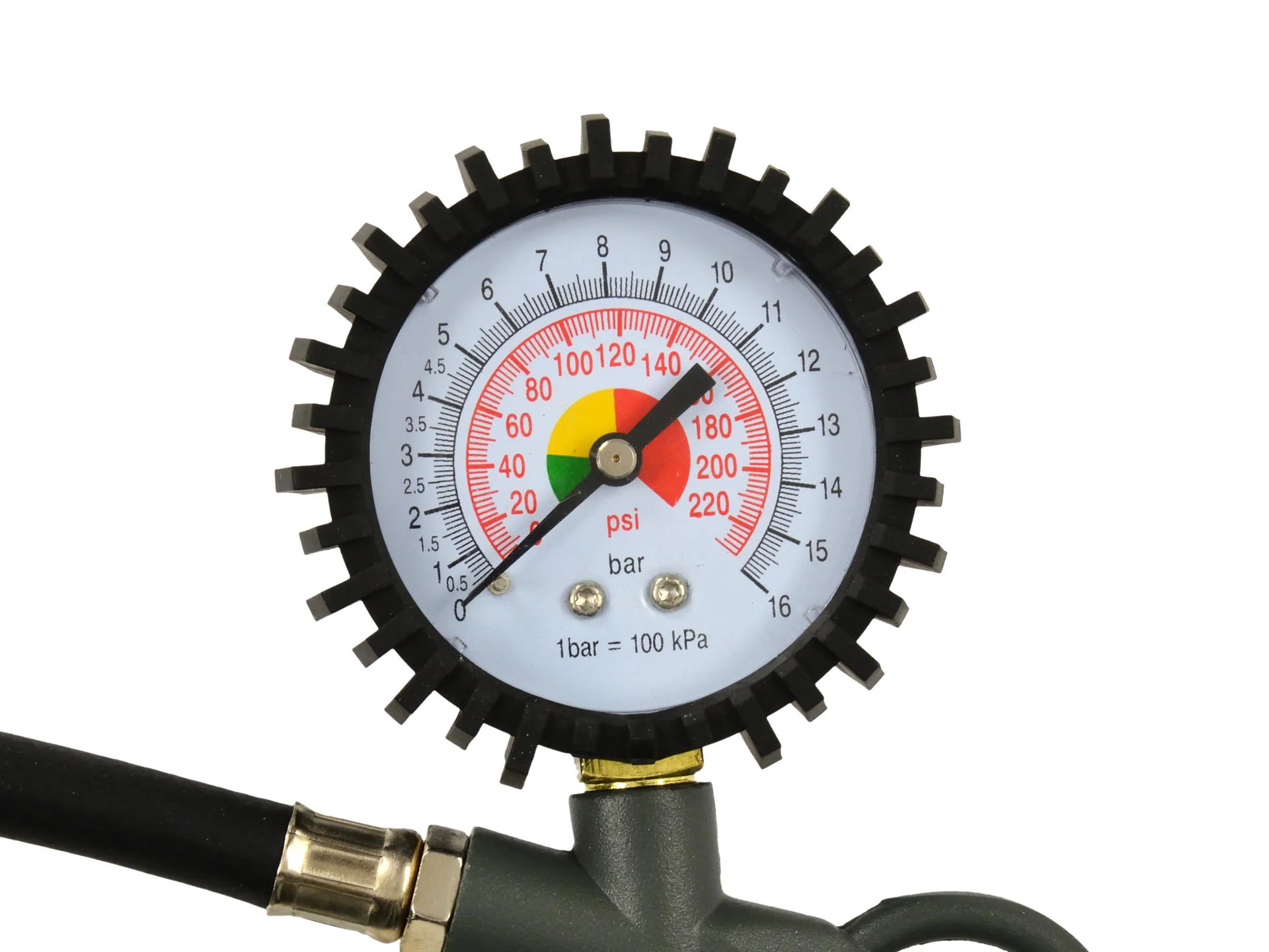 Пневмопістолет для підкачки коліс з манометром 0-16 bar, 1/4", шланг 37см, G01101, Geko - 2