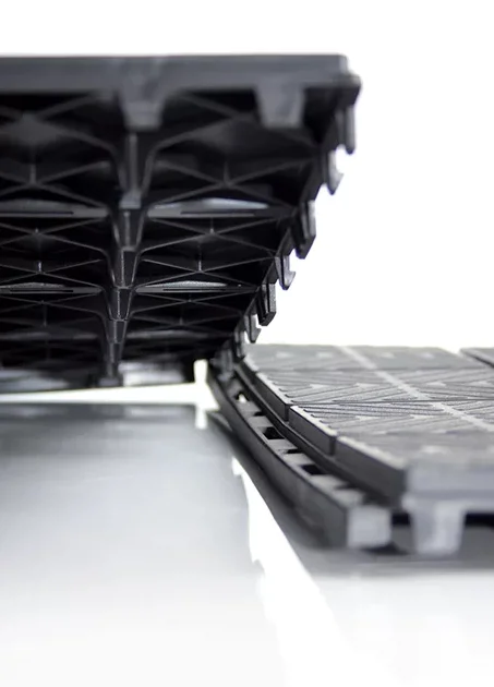 Набір доріжки пластикової садової 400х400х20мм, загалом 1,5м2, чорна, 9од, IES40-S411, Prosperplast - 6