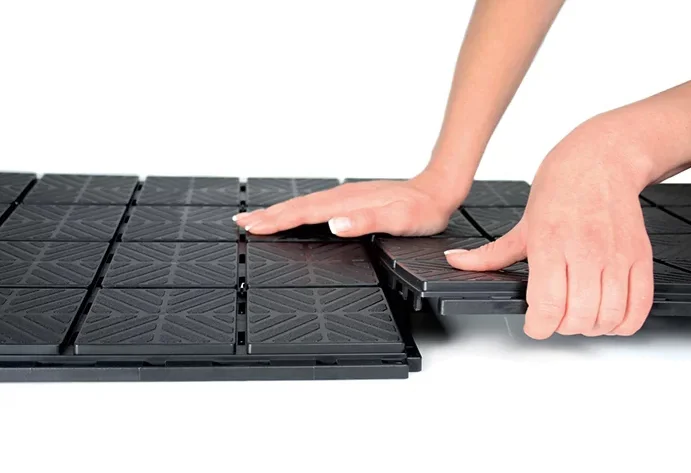 Набір доріжки пластикової садової 400х400х20мм, загалом 1,5м2, чорна, 9од, IES40-S411, Prosperplast - 7