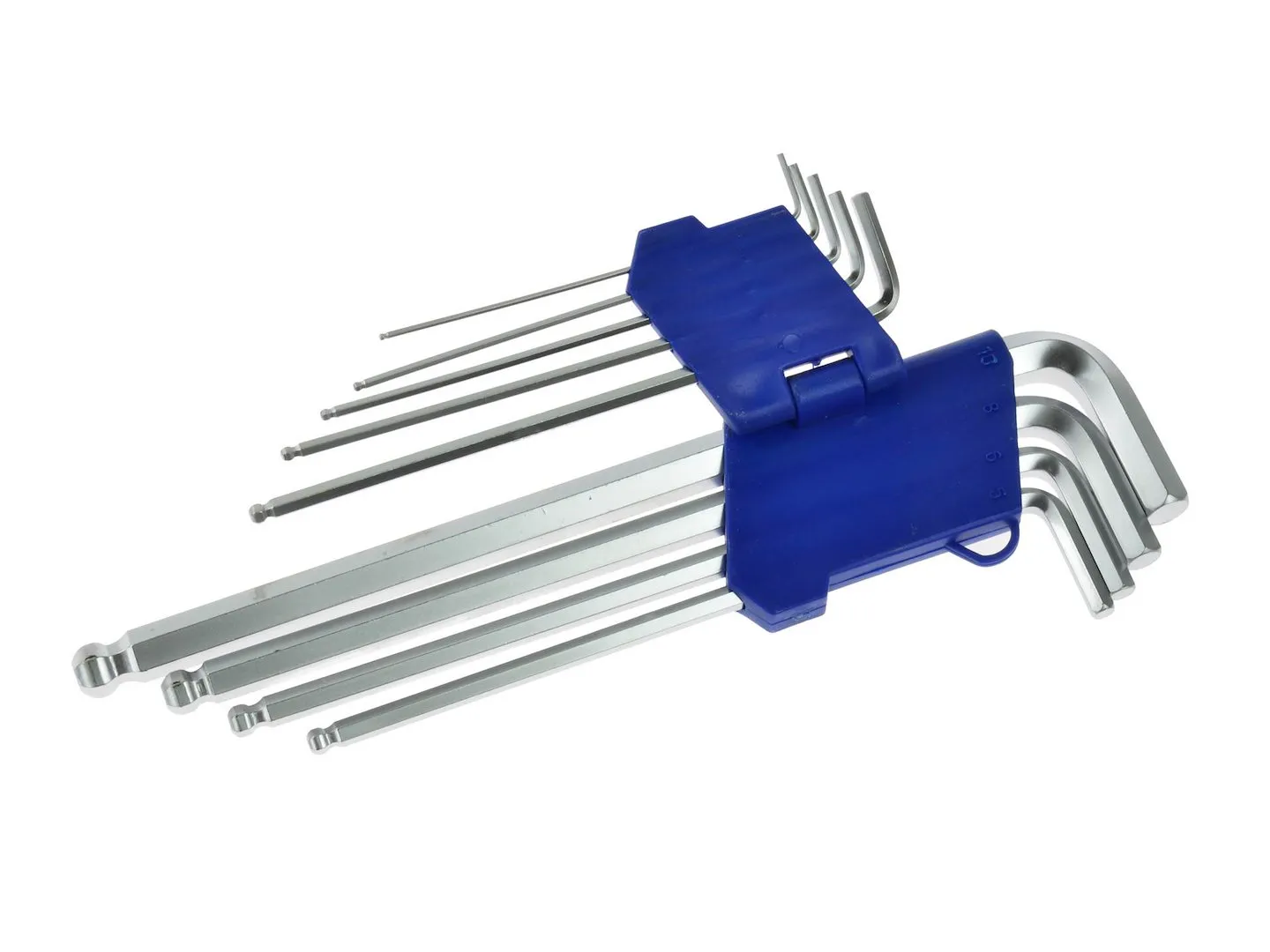 Набір ключів шестигранних HEX 1,5-10мм, 9од, з кулькою, G01703, Geko - 1