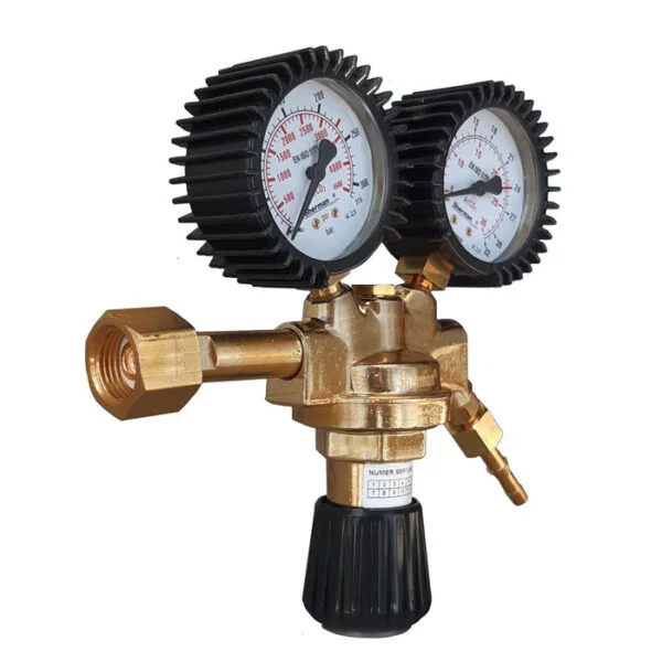 Регулятор витрат (універсальний) Ar/CO2, 200бар, вихідний 0,5–10бар, 15м³/год, вхідний W21.8/1/14 RH, вихідний 1/4″RH, RB-Ar/СО2, Sherman profi - 2