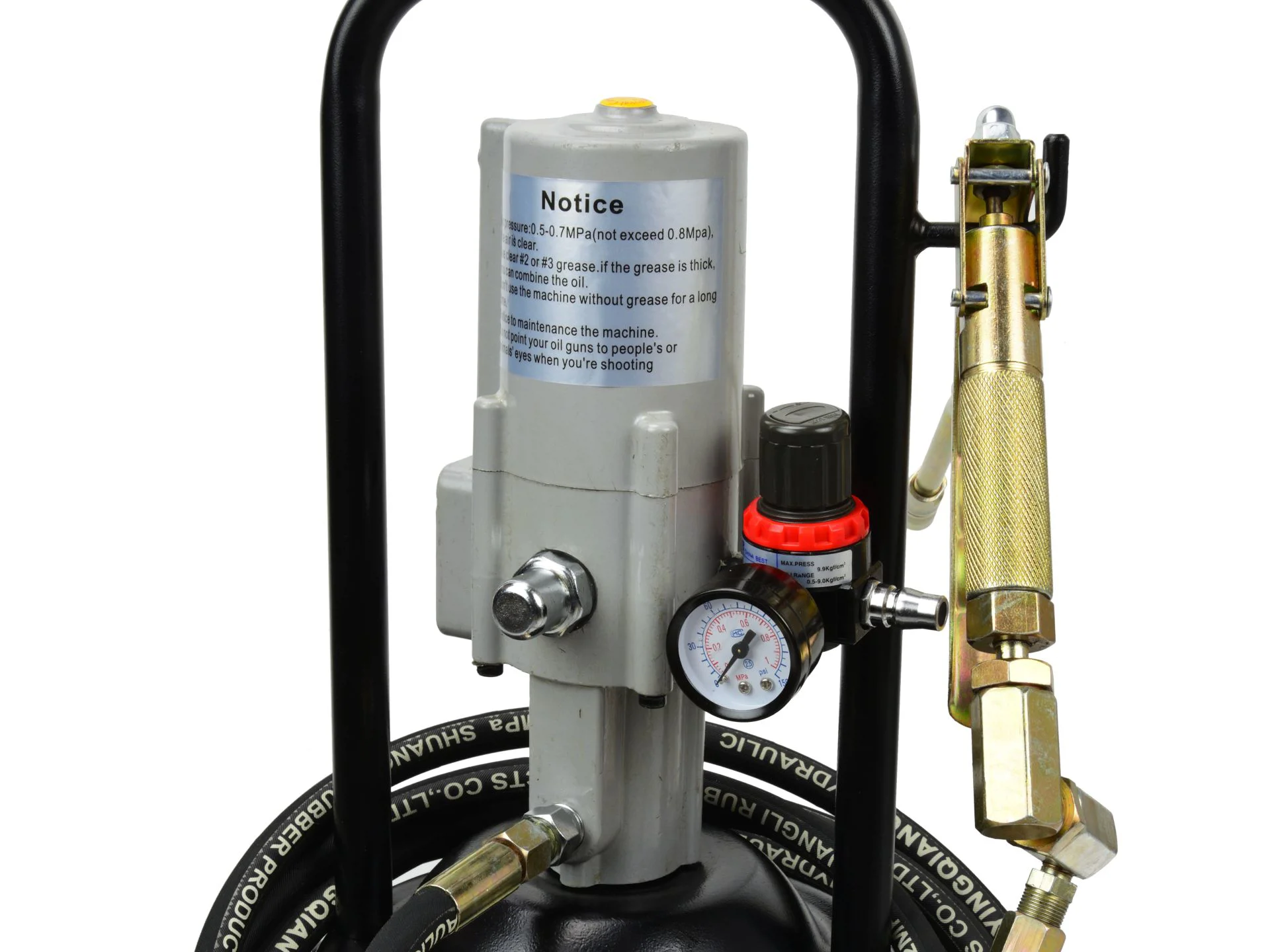 Пневматична мастильниця для нагнітання мастила під тиском 300-400бар, ємність 12л, G01129, Geko - 3