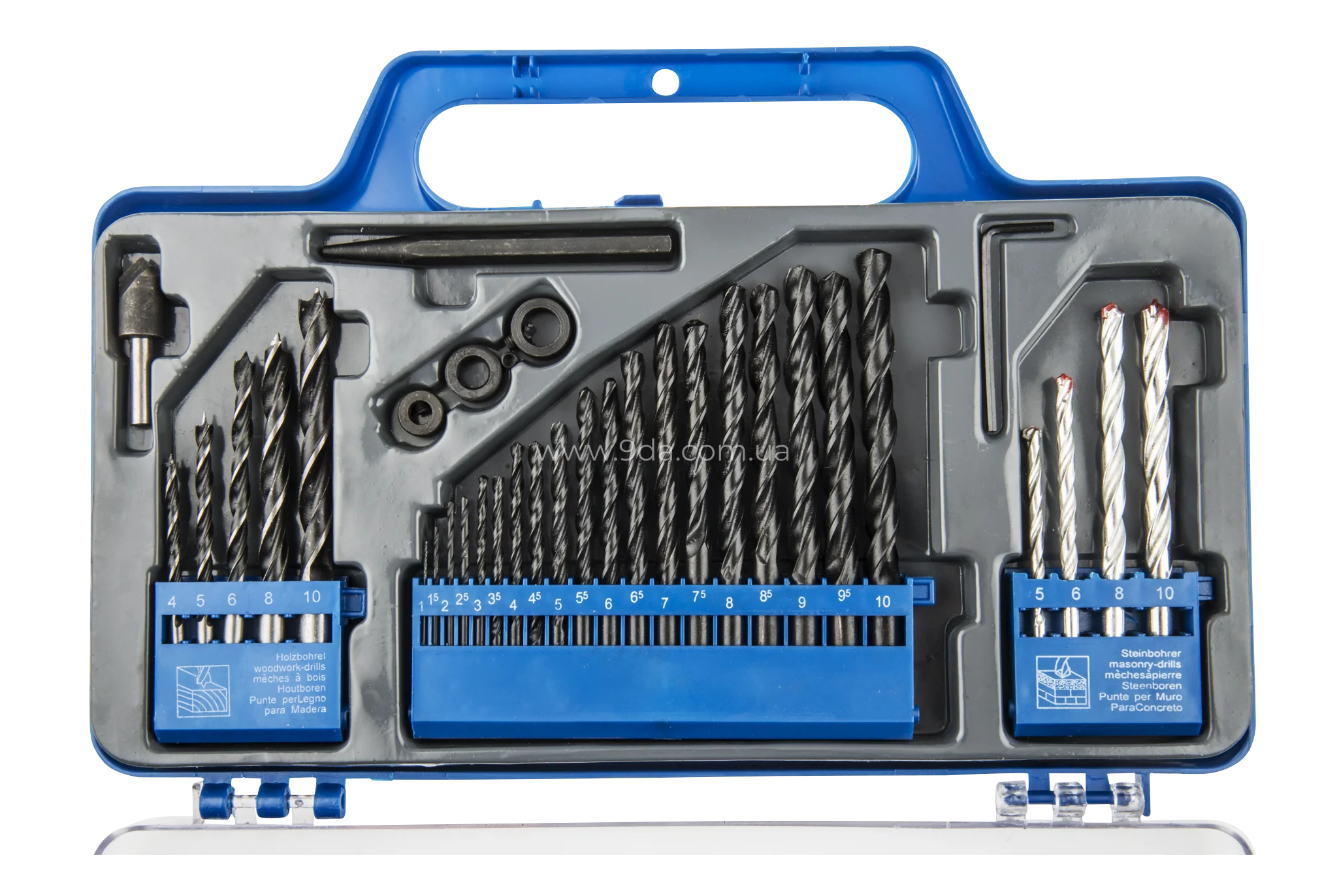 Набір свердл, різні (метал/бетон/дерево), набір 34 шт., 60H034, Top Tools - 1