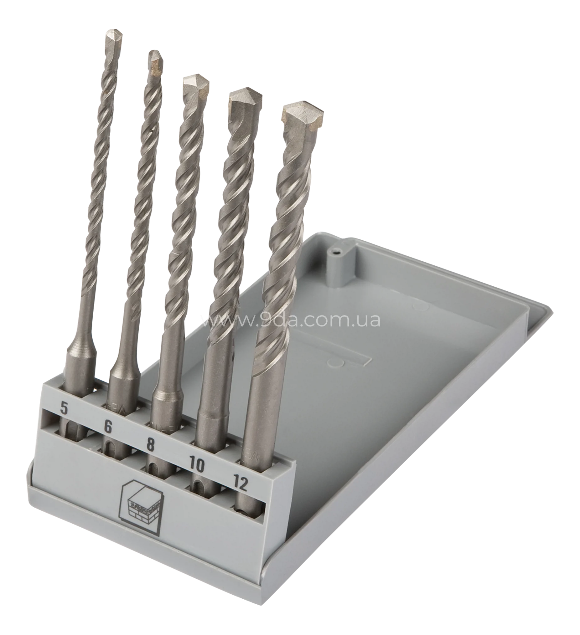 Набір Бурів SDS-plus S4, 2 ріжучі кромки (5 шт.) 5,6,8,10,12x160мм 60H615 Top Tools - 1